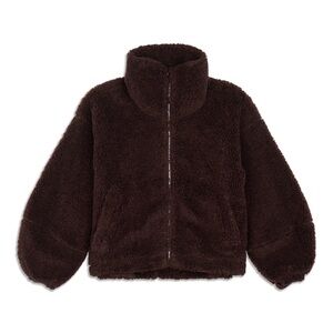 Lululemon Cinchable Fleece Zip-Up, French Press, Size 6, EUC